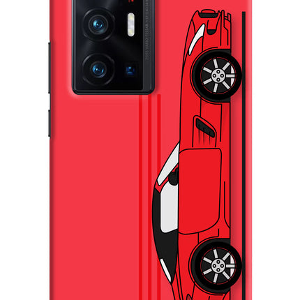Red Velocity Vivo X70 Pro+ Hard Case Back Cover by Casekaro