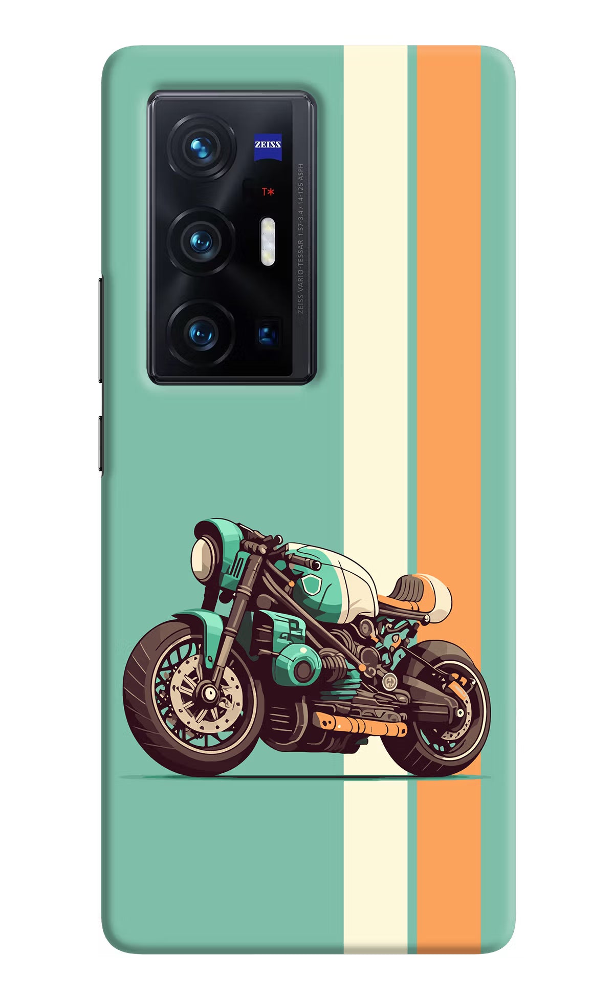 Striped Moto Drift Vivo X70 Pro+ Hard Case Back Cover by Casekaro