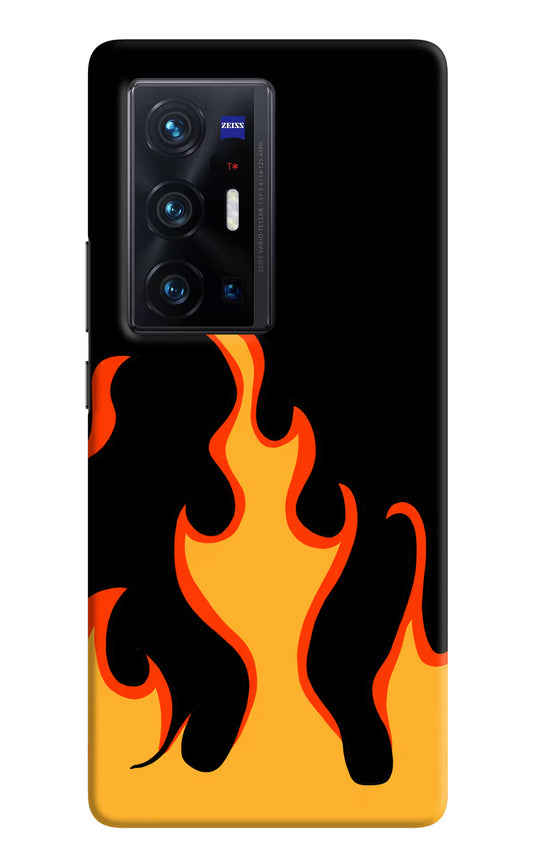 Fired Up – Black Vivo X70 Pro+ Hard Case Back Cover by Casekaro