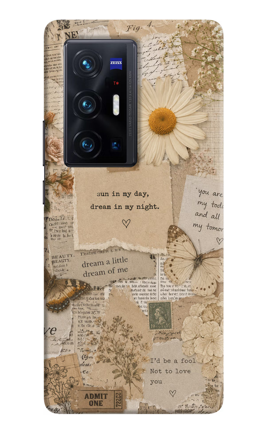 Vintage case Vivo X70 Pro+ Back Cover, Hard case
