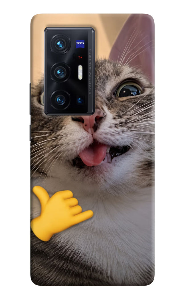 Silly Cat Call Vivo X70 Pro+ Hard Case Back Cover by Casekaro