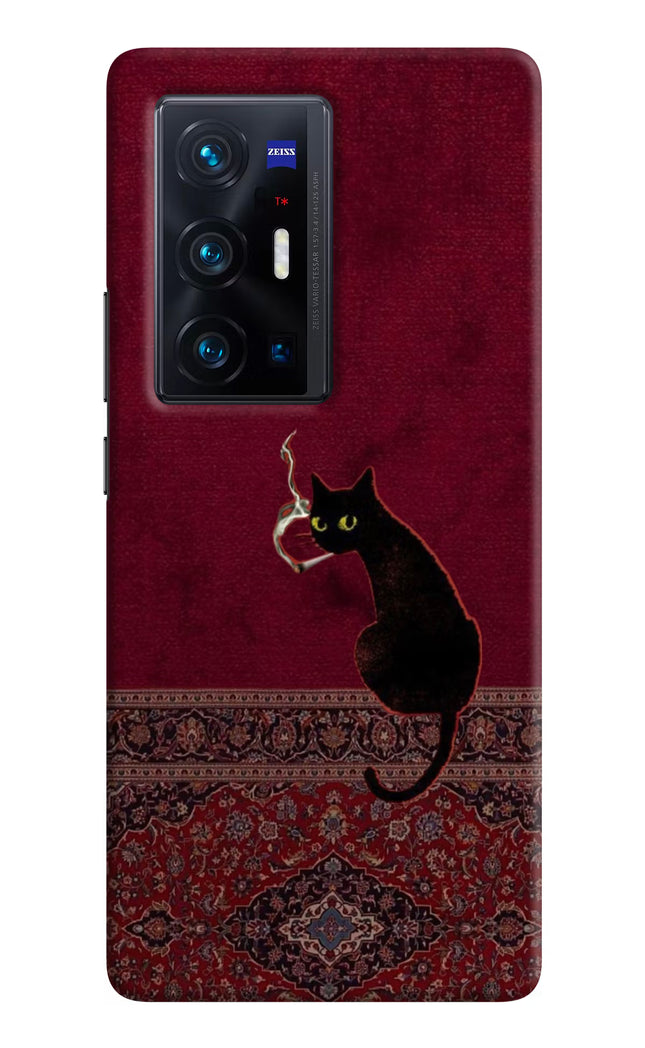 Midnight Cat Vivo X70 Pro+ Hard Case Back Cover by Casekaro