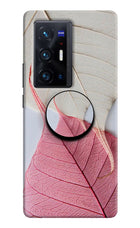 White Pink Leaf Vivo X70 Pro+ Pop Case by Casekaro