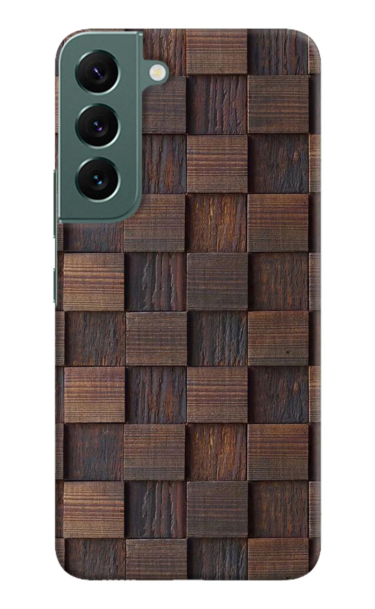 Wooden Cube Design Samsung S22 Hard Case Back Cover by Casekaro