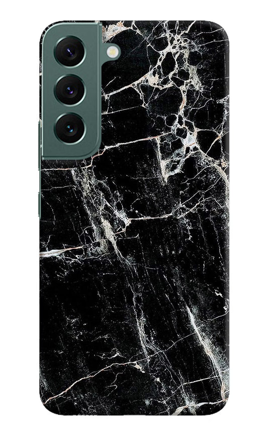 Black Marble Texture Samsung S22 Hard Case Back Cover by Casekaro