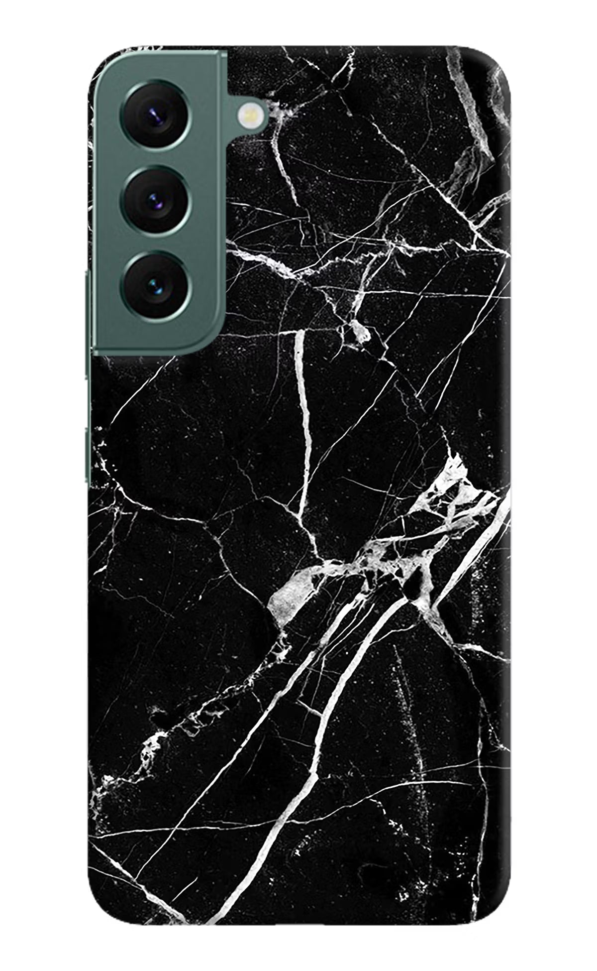 Black Marble Pattern Samsung S22 Hard Case Back Cover by Casekaro