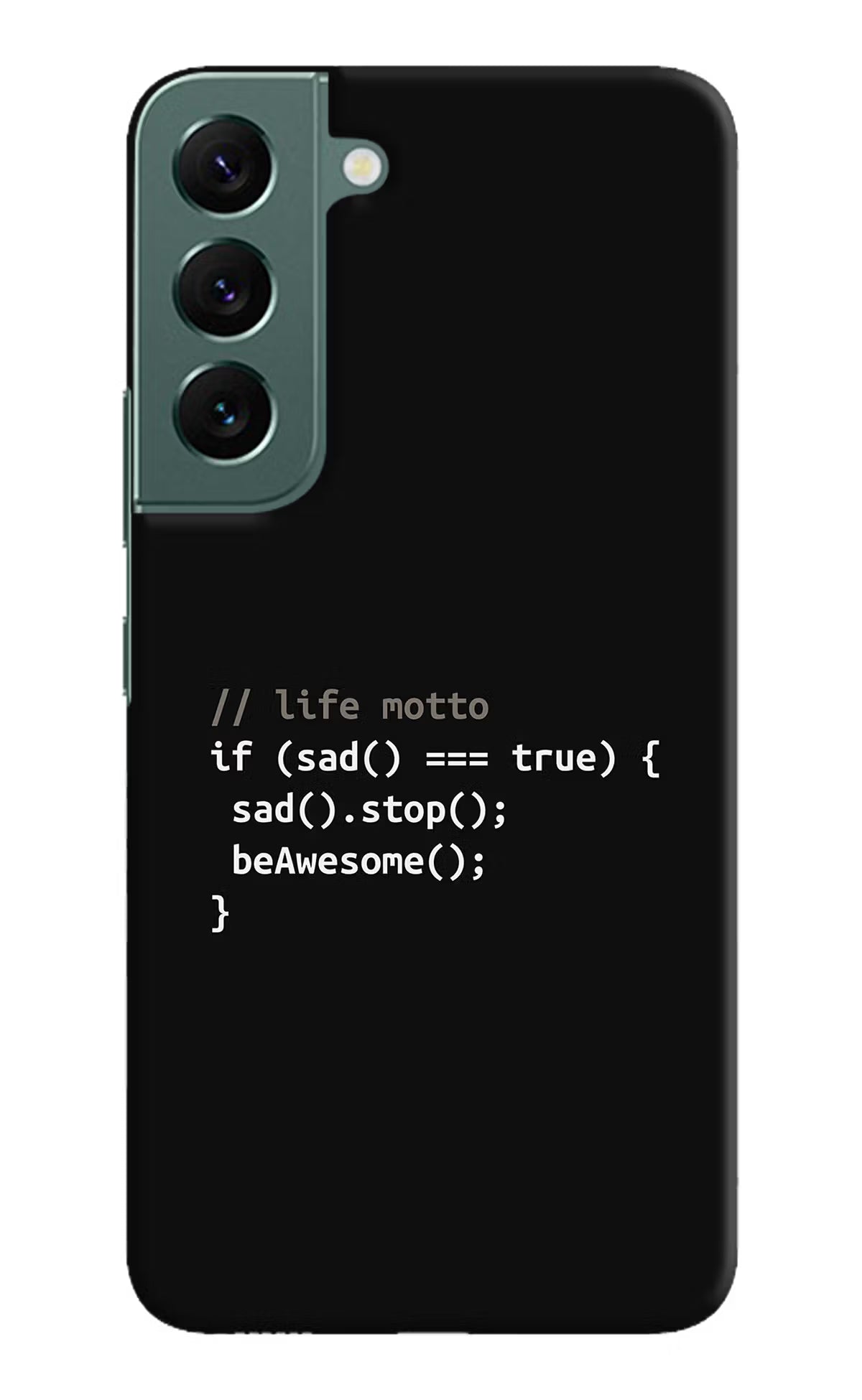 Life Motto Code Samsung S22 Hard Case Back Cover by Casekaro