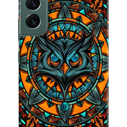 Angry Owl Art Samsung S22 Hard Case Back Cover by Casekaro