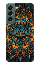 Angry Owl Art Samsung S22 Hard Case Back Cover by Casekaro