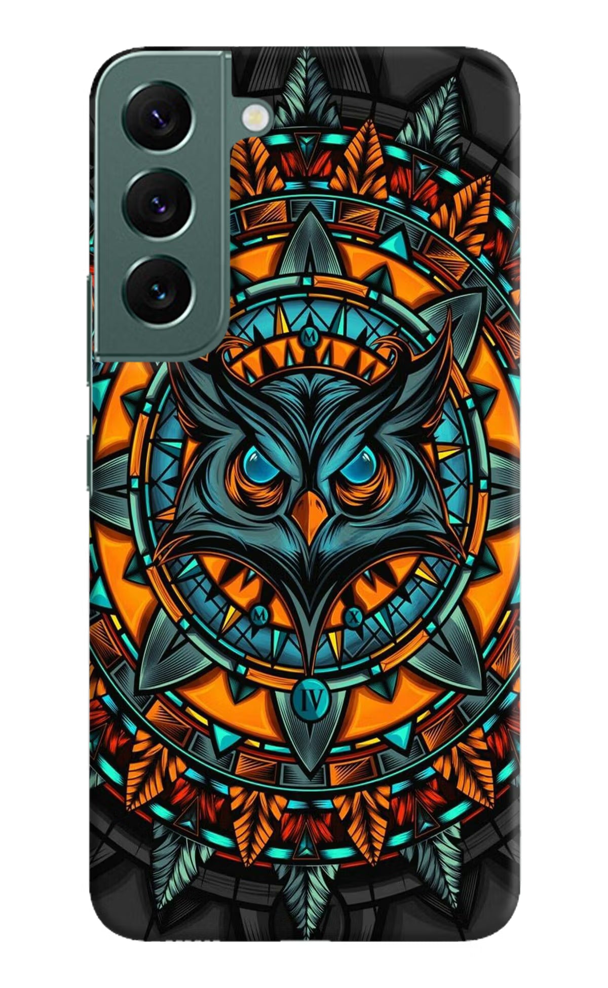 Angry Owl Art Samsung S22 Hard Case Back Cover by Casekaro