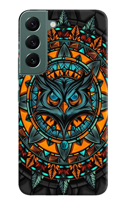 Angry Owl Art Samsung S22 Hard Case Back Cover by Casekaro
