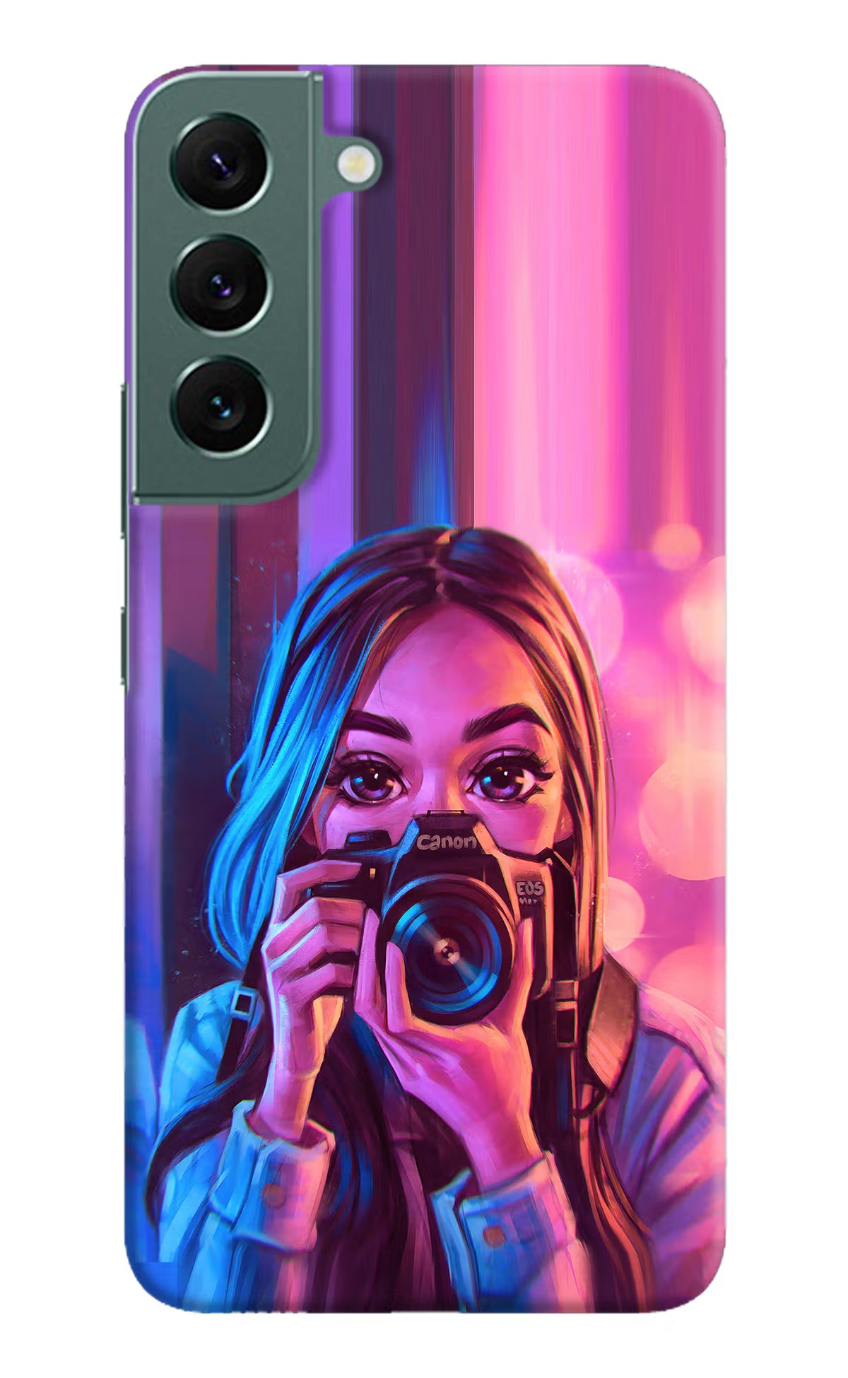 Girl Photographer Samsung S22 Hard Case Back Cover by Casekaro