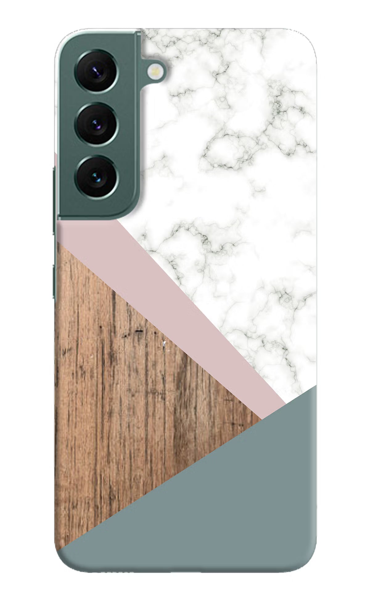 Marble wood Abstract Samsung S22 Hard Case Back Cover by Casekaro