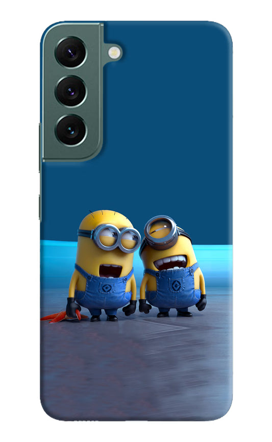 Minion Laughing Samsung S22 Hard Case Back Cover by Casekaro
