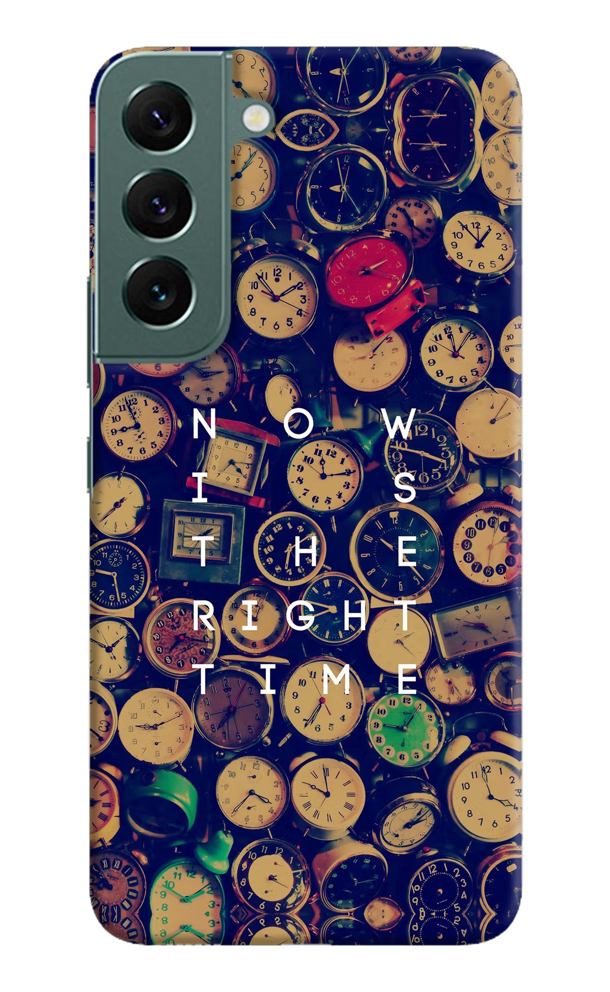 Now is the Right Time Quote Samsung S22 Hard Case Back Cover by Casekaro