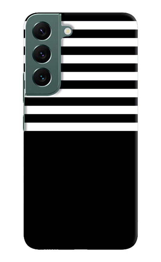 Black and White Print Samsung S22 Hard Case Back Cover by Casekaro
