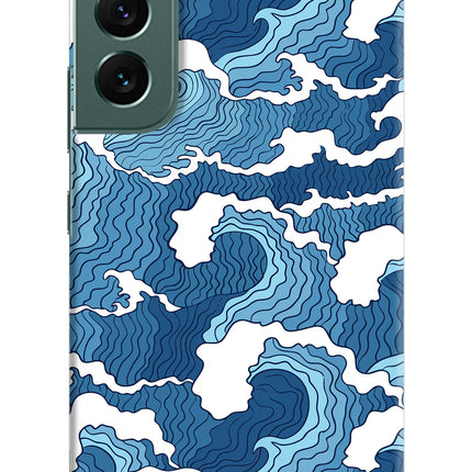 Blue Waves Samsung S22 Hard Case Back Cover by Casekaro