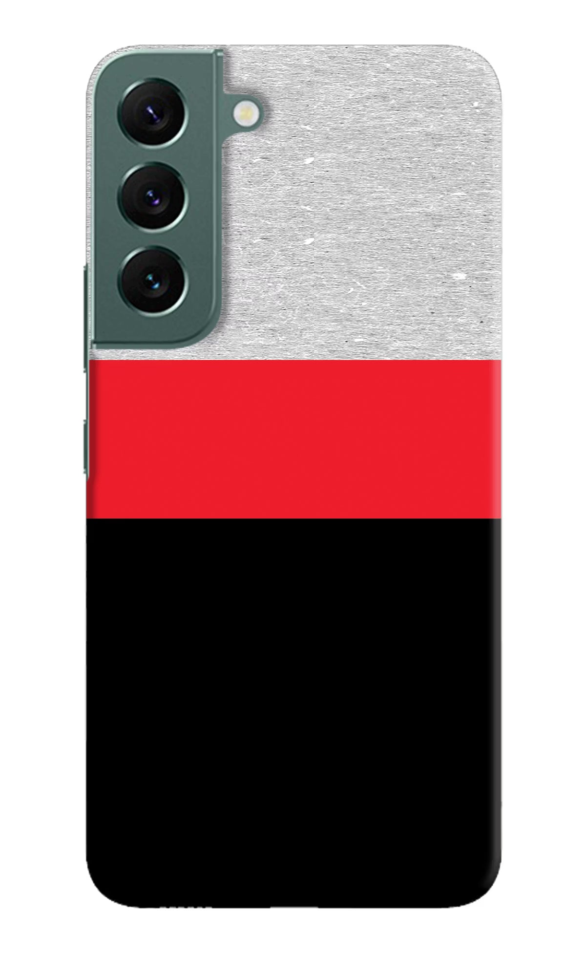 Tri Color Pattern Samsung S22 Hard Case Back Cover by Casekaro