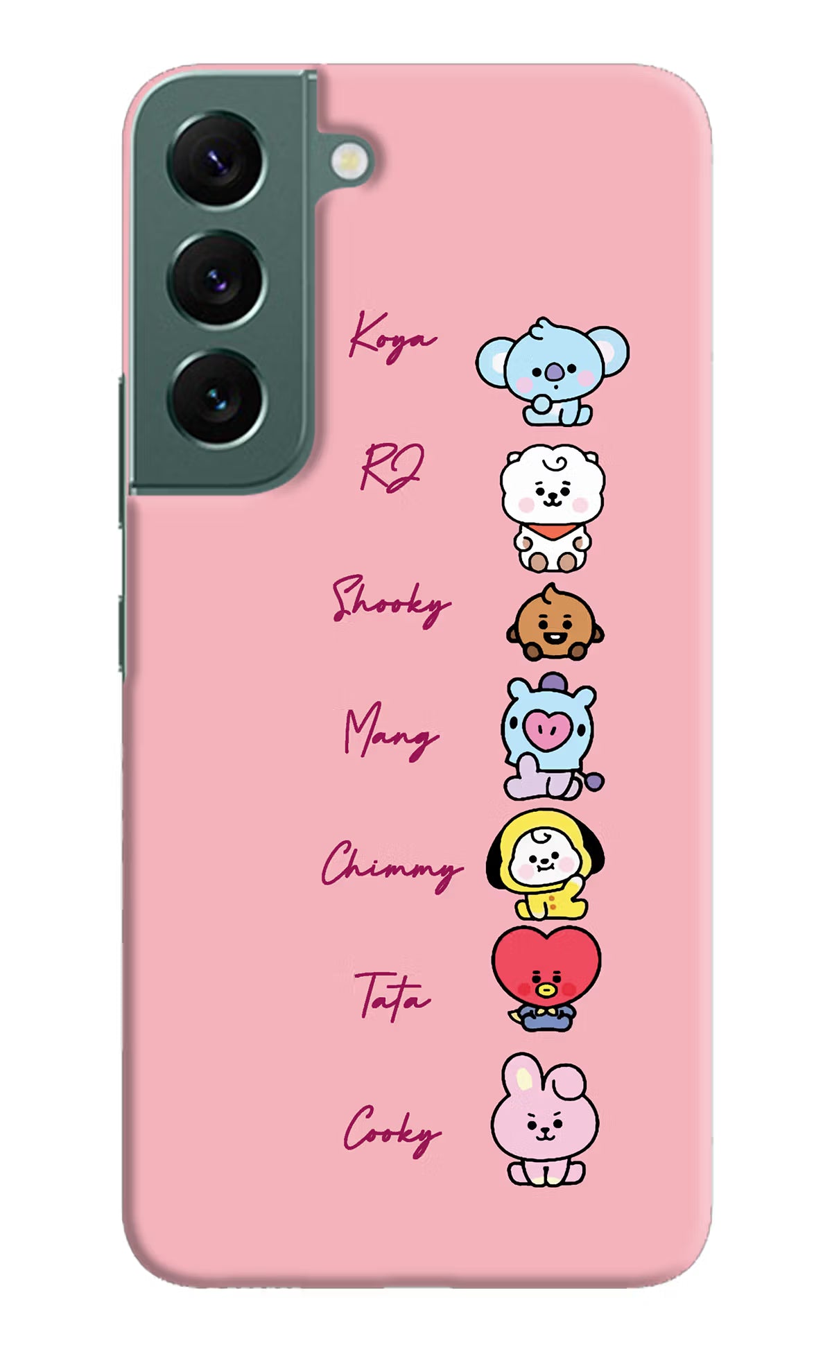 BTS names Samsung S22 Hard Case Back Cover by Casekaro
