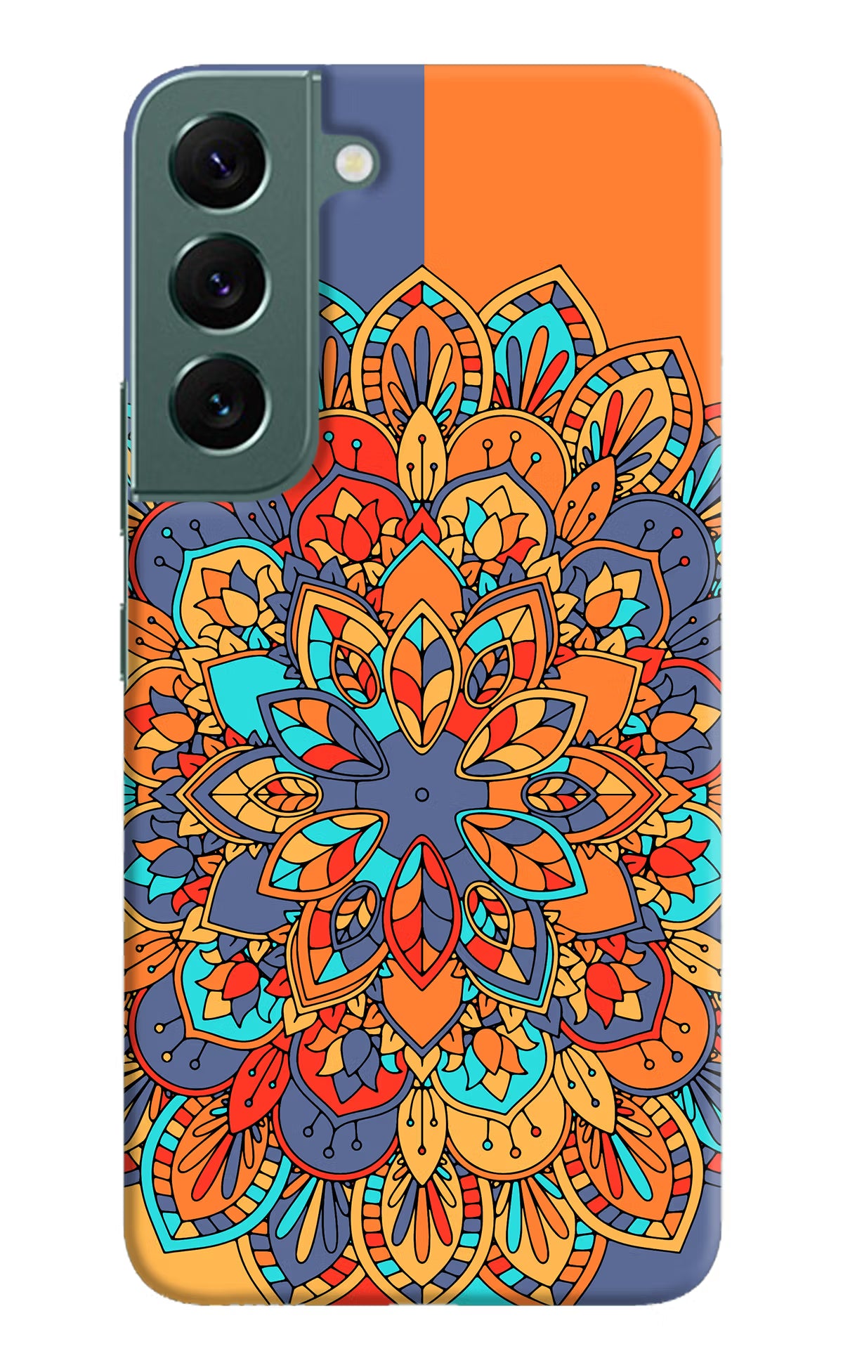 Color Mandala Samsung S22 Hard Case Back Cover by Casekaro