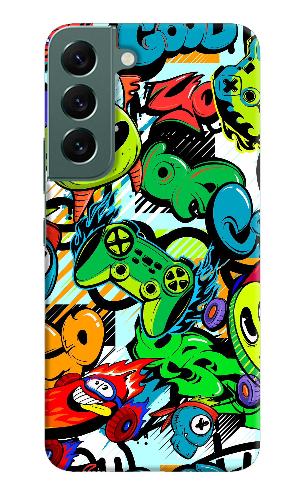 Game Doodle Samsung S22 Hard Case Back Cover by Casekaro