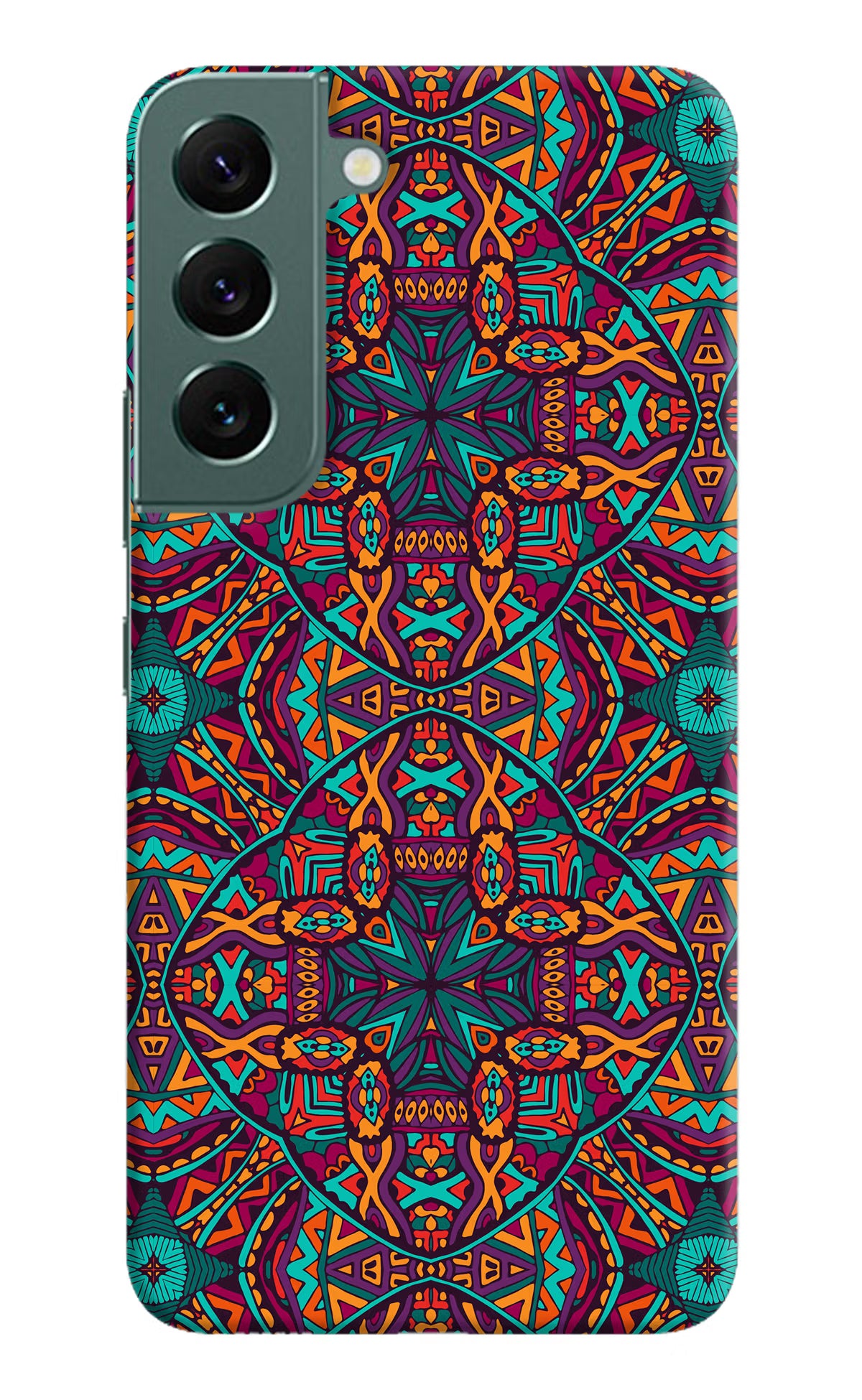 Colour Mandala Samsung S22 Hard Case Back Cover by Casekaro