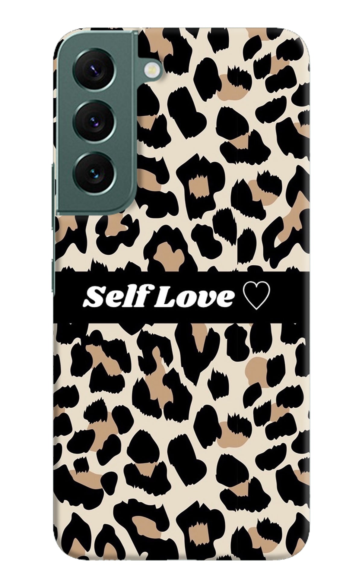 Leopard Print Self Love Samsung S22 Back Cover