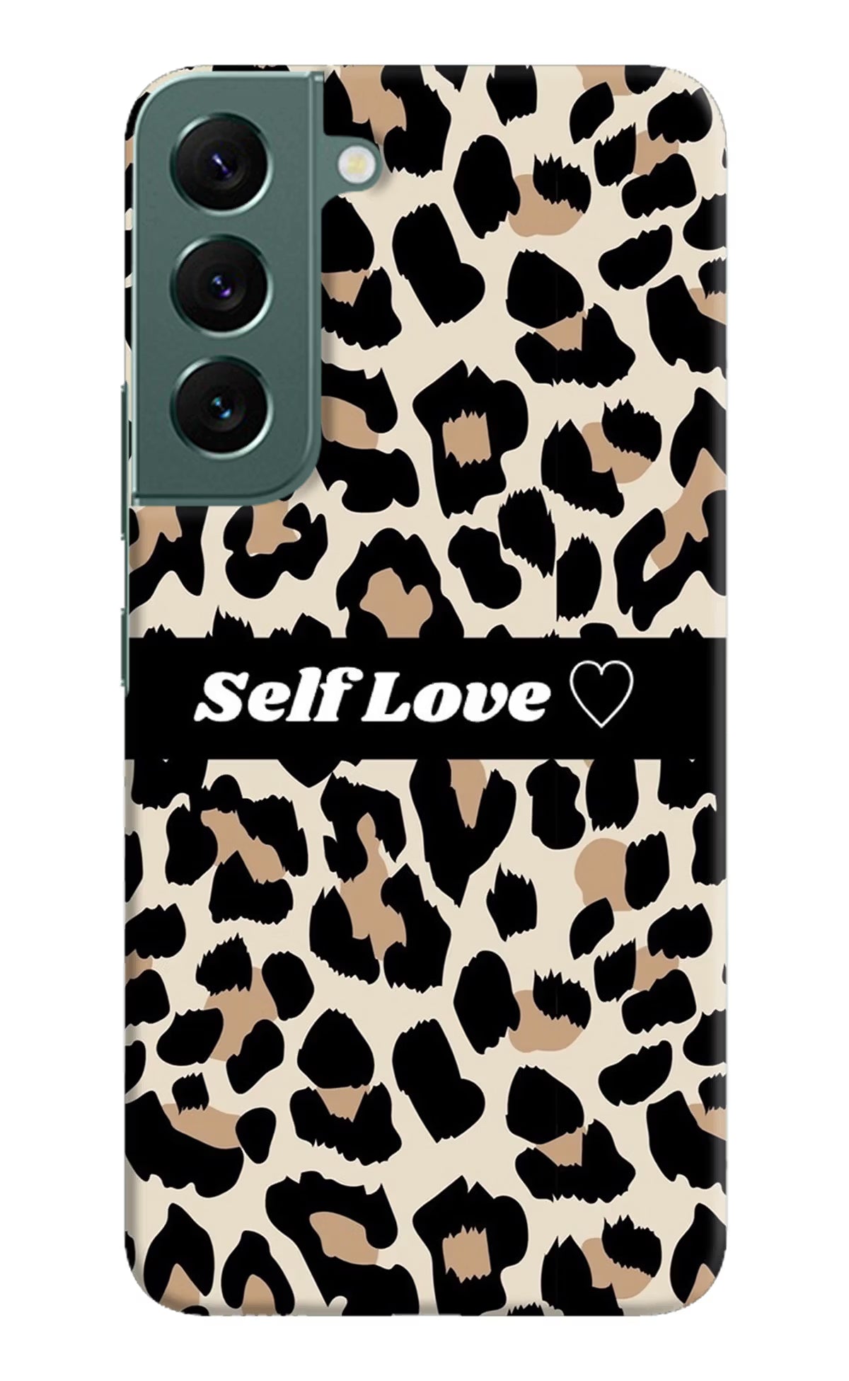 Leopard Print Self Love Samsung S22 Hard Case Back Cover by Casekaro
