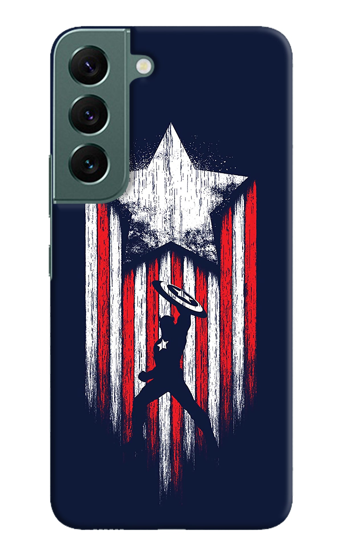 Captain America Marvel Art Samsung S22 Back Cover