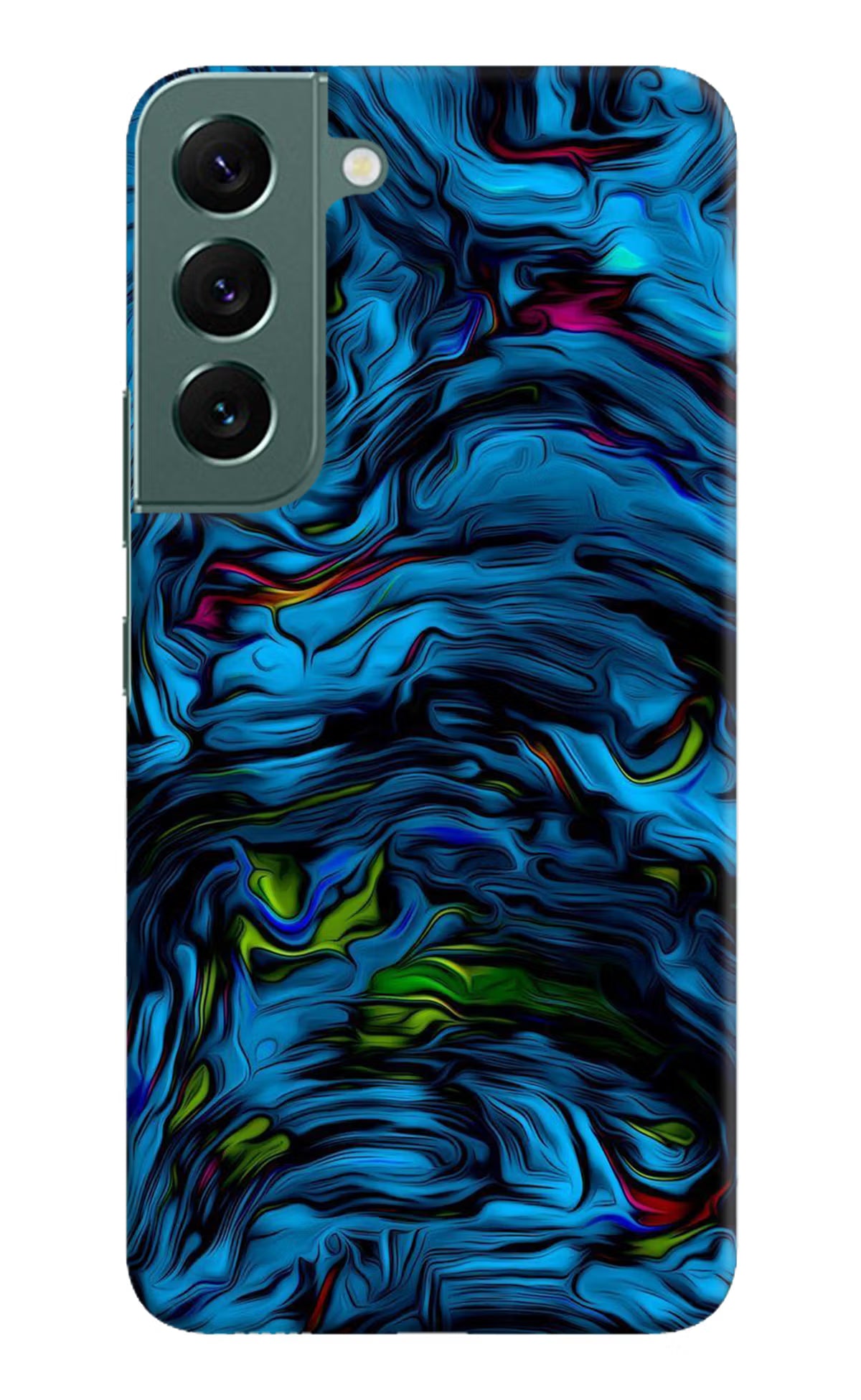 Dark Blue Abstract Samsung S22 Hard Case Back Cover by Casekaro
