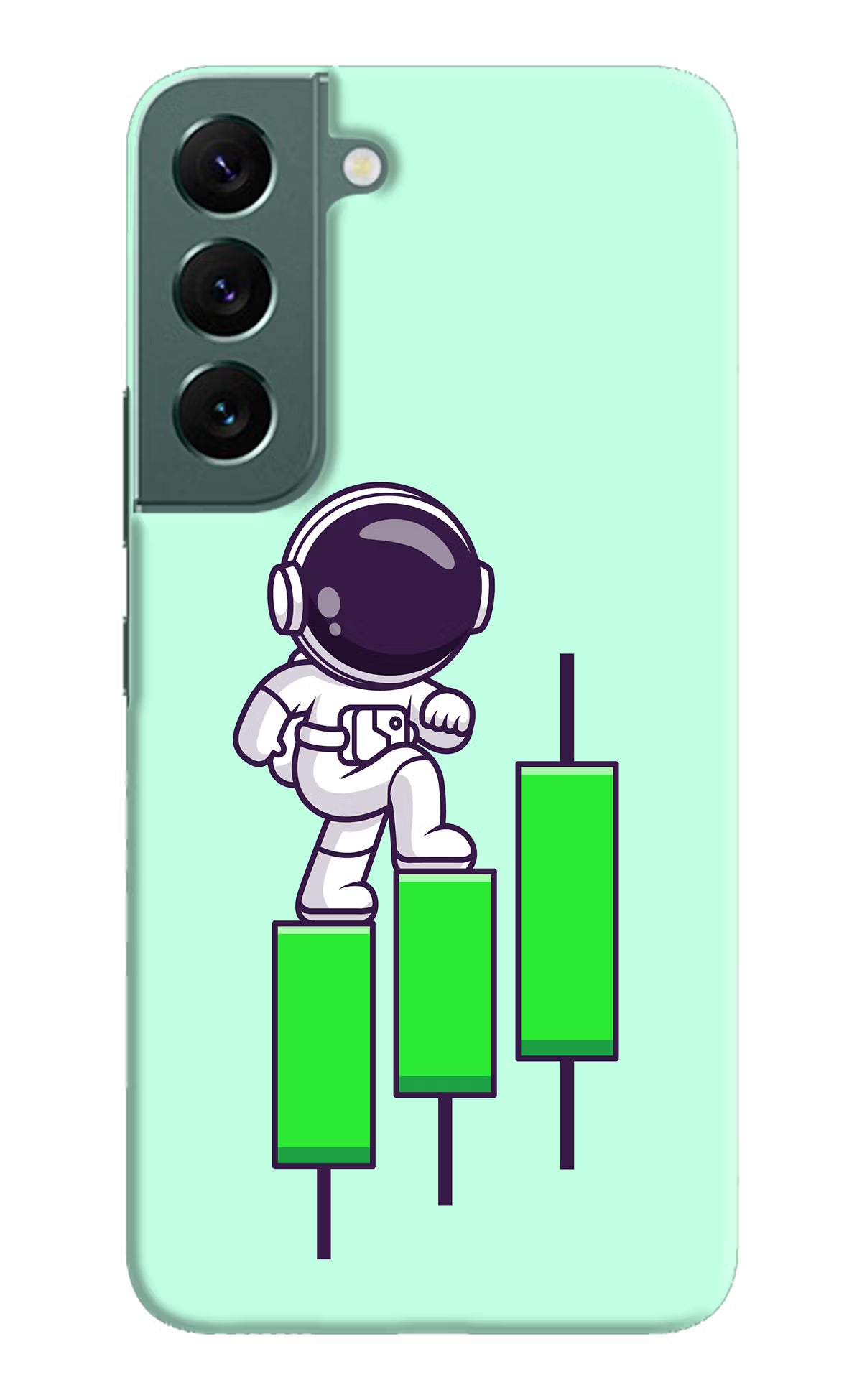 Astronaut Trader Samsung S22 Hard Case Back Cover by Casekaro