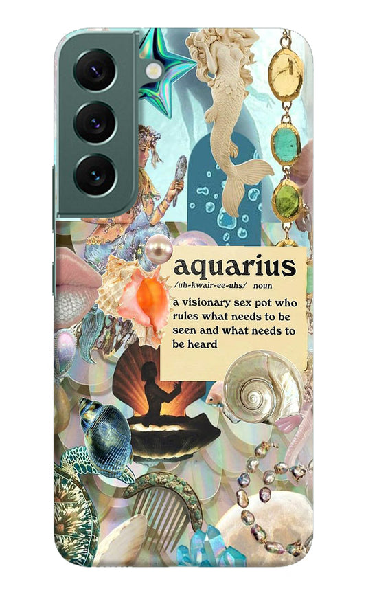 Aquarius Zodiac Samsung S22 Hard Case Back Cover by Casekaro