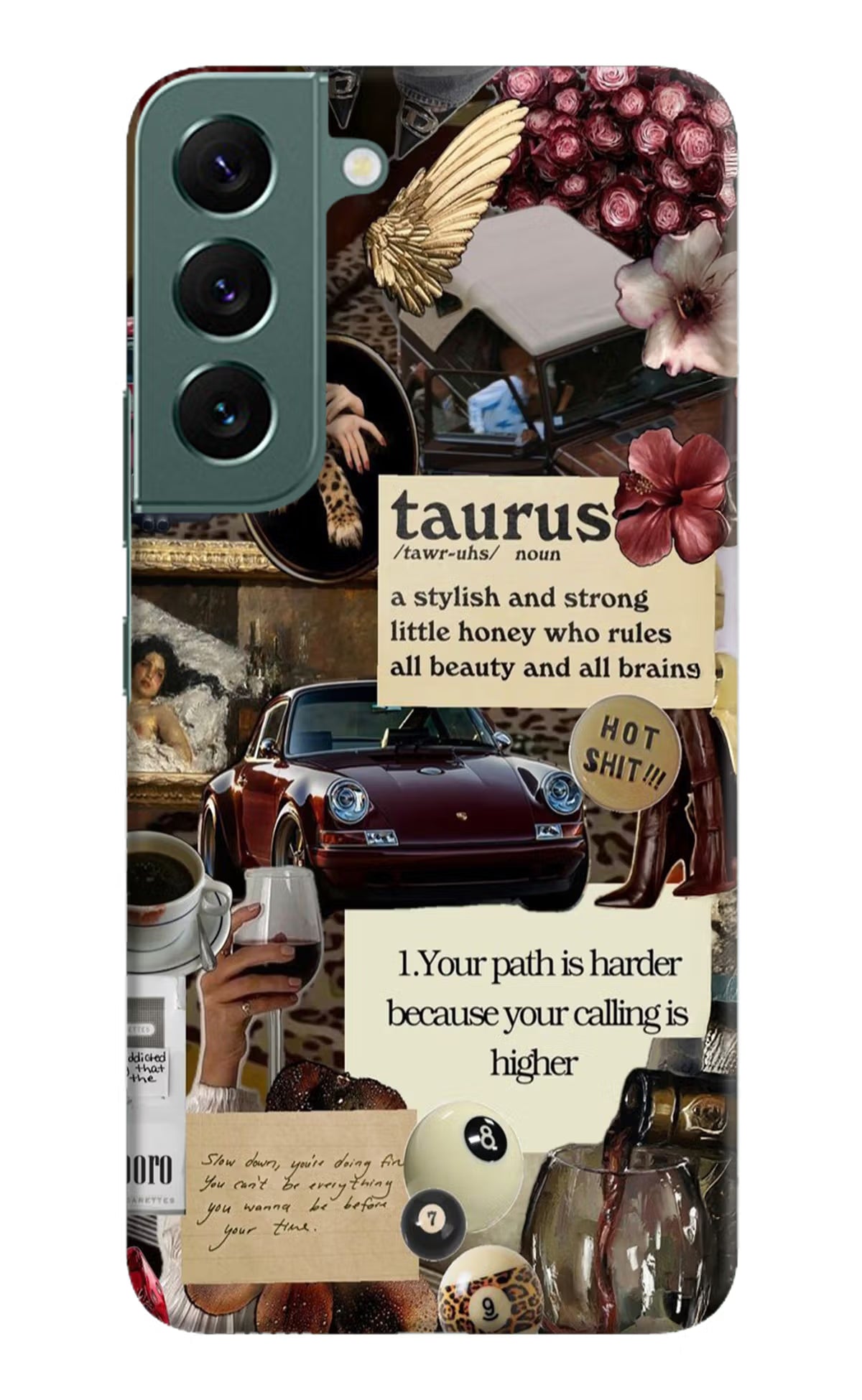 Taurus Zodiac Samsung S22 Hard Case Back Cover by Casekaro