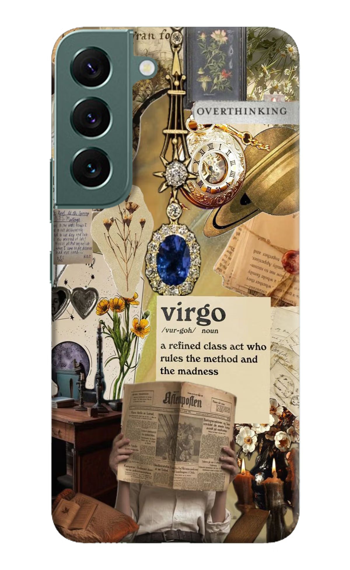Virgo Zodiac Samsung S22 Hard Case Back Cover by Casekaro