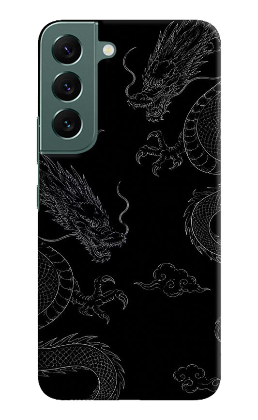 Twin Dragons Samsung S22 Hard Case Back Cover by Casekaro