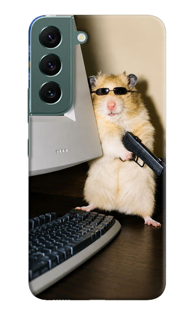Hacker Hamster Samsung S22 Hard Case Back Cover by Casekaro