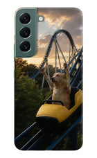Rollercoaster Dog Samsung S22 Hard Case Back Cover by Casekaro