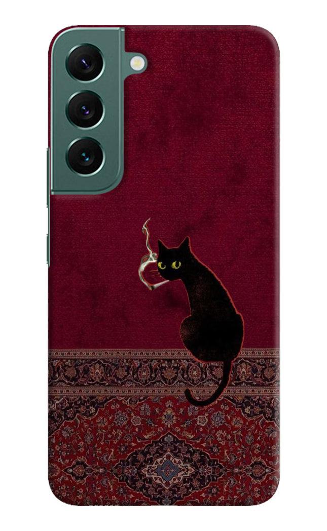 Midnight Cat Samsung S22 Hard Case Back Cover by Casekaro