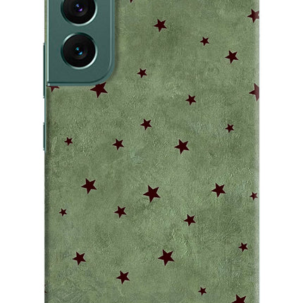 Green Stars Samsung S22 Hard Case Back Cover by Casekaro