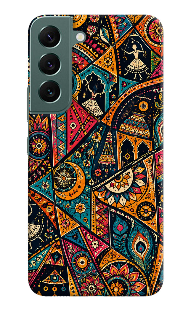 Folk Print Samsung S22 Hard Case Back Cover by Casekaro