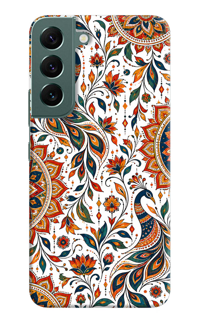 White Mayura Samsung S22 Hard Case Back Cover by Casekaro