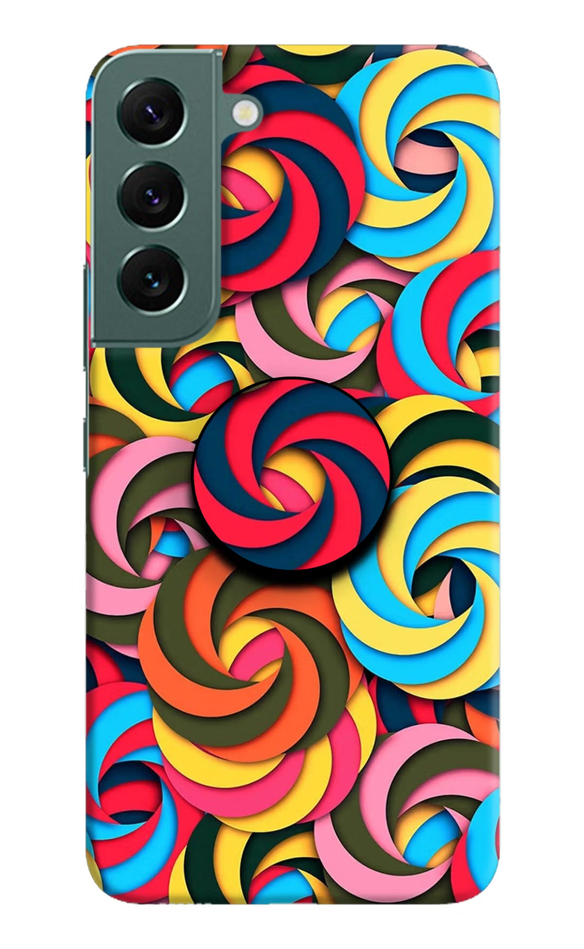 Spiral Pattern Samsung S22 Pop Case by Casekaro