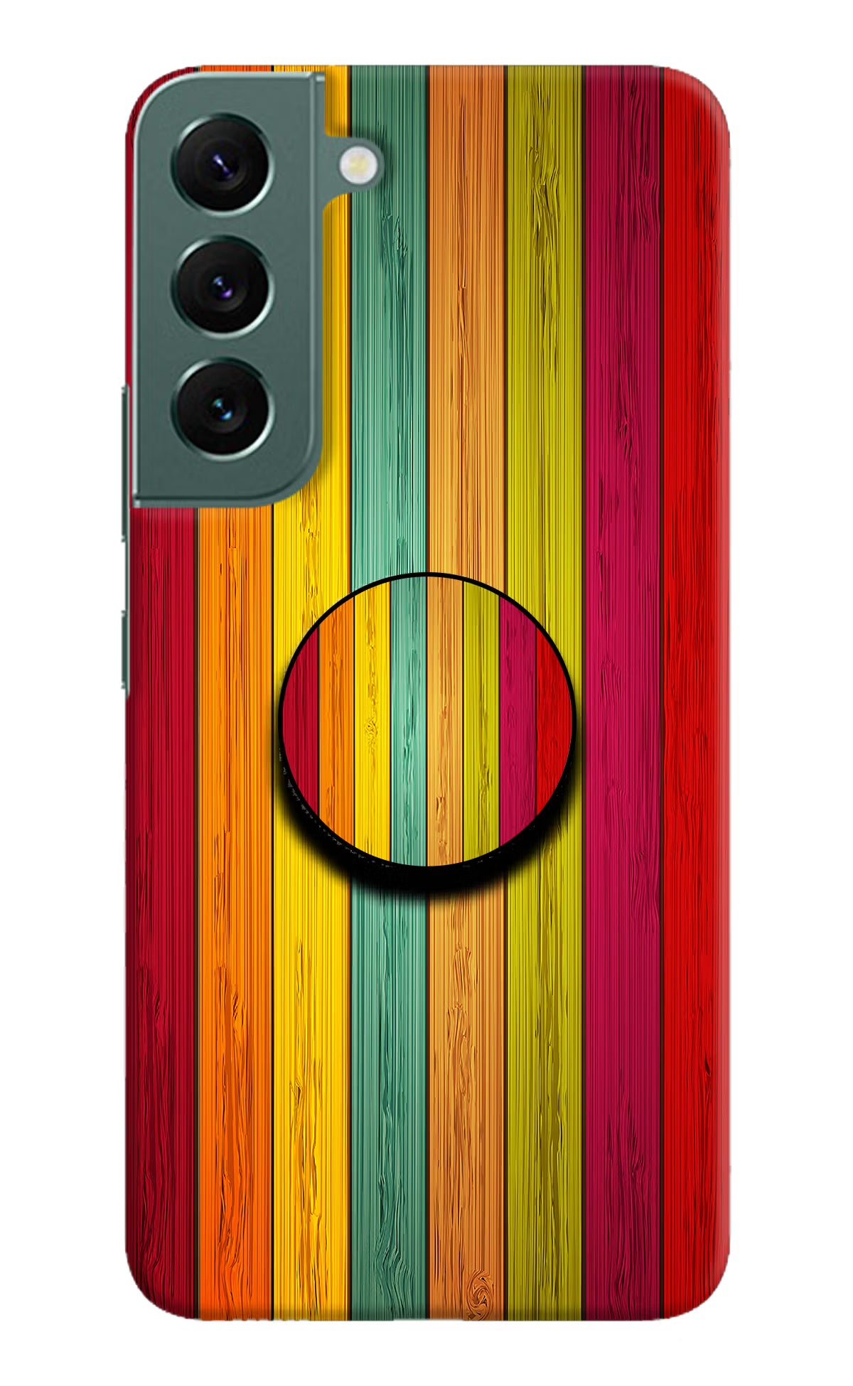 Multicolor Wooden Samsung S22 Pop Case by Casekaro