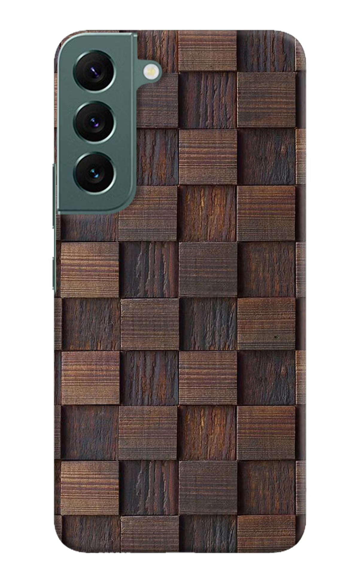 Wooden Cube Design Samsung S22 Plus Hard Case Back Cover by Casekaro