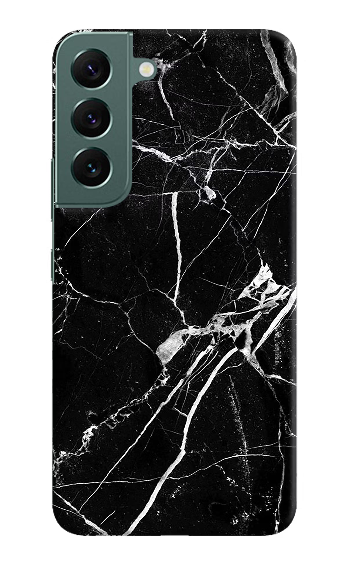Black Marble Pattern Samsung S22 Plus Hard Case Back Cover by Casekaro
