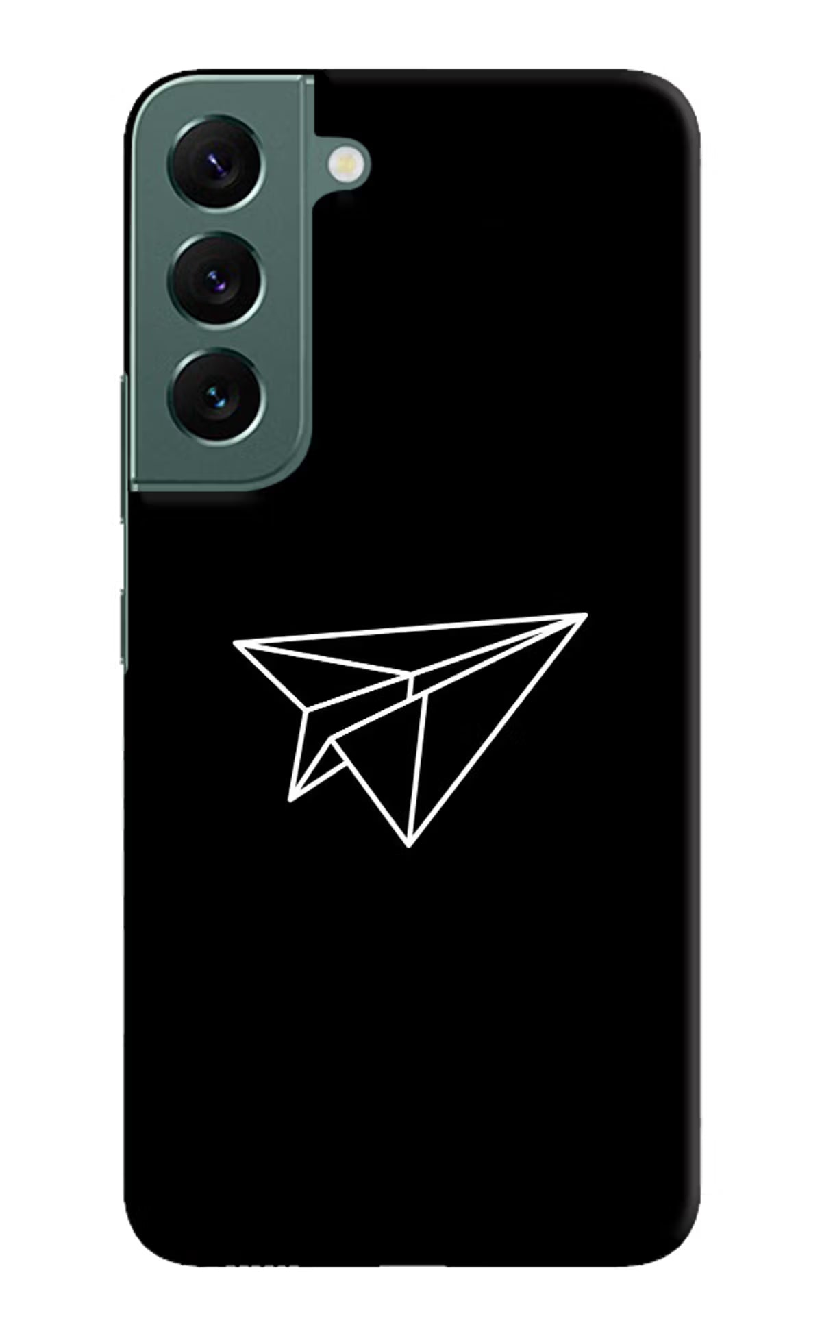 Paper Plane White Samsung S22 Plus Hard Case Back Cover by Casekaro