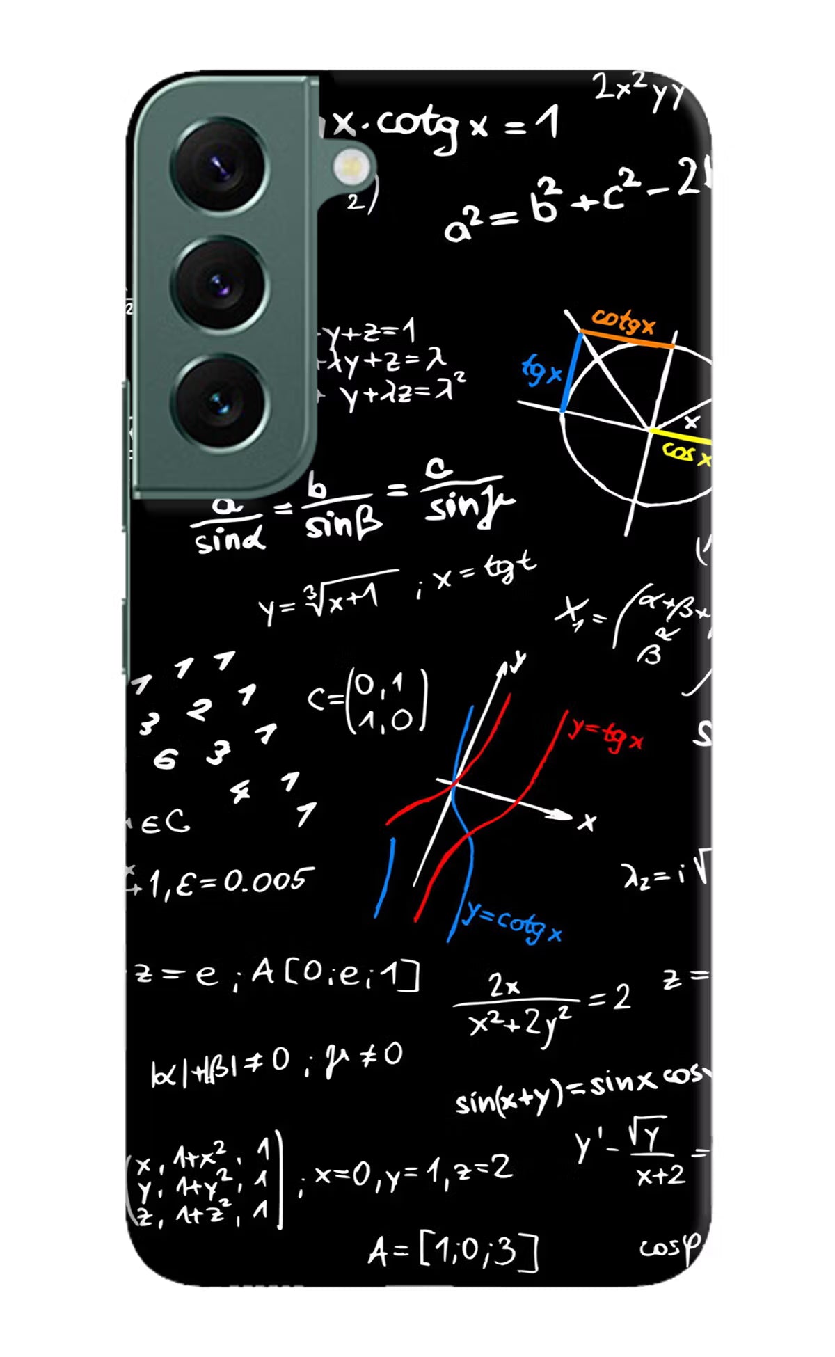 Mathematics Formula Samsung S22 Plus Hard Case Back Cover by Casekaro