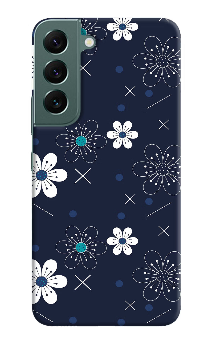 Flowers Samsung S22 Plus Back Cover, Hard case