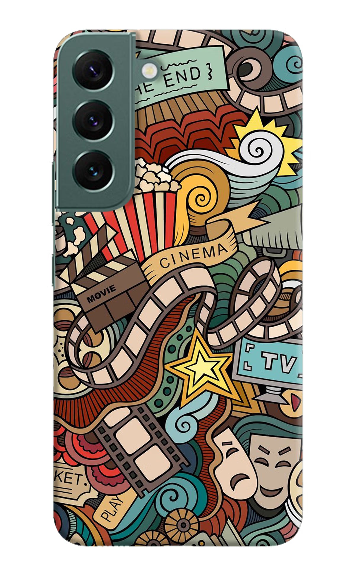 Cinema Abstract Samsung S22 Plus Hard Case Back Cover by Casekaro