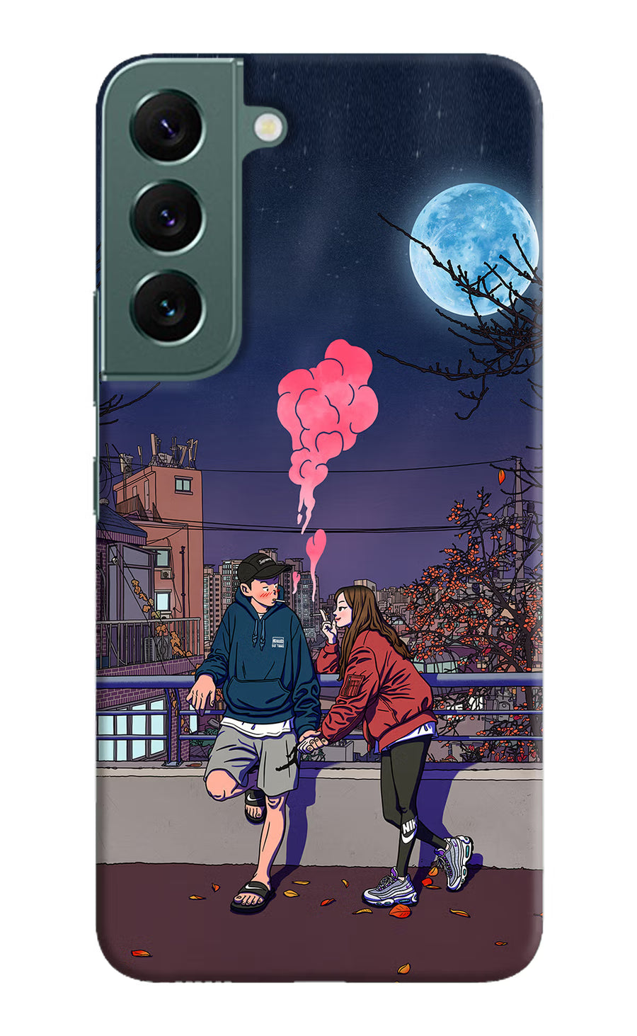 Chilling Couple Samsung S22 Plus Back Cover, Hard case